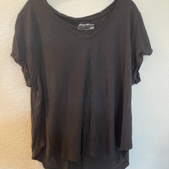 Eddie Bauer Black V-Neck T-Shirt - Picture 1 of 7
